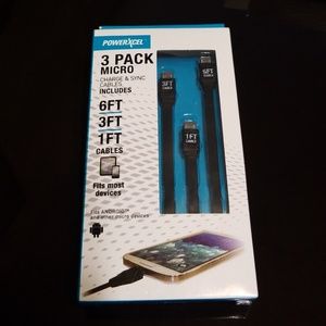 New 3 Micro charger&sync cables